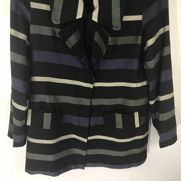 BCBGeneration Striped Button Blazer Jacket M - Picture 4 of 8